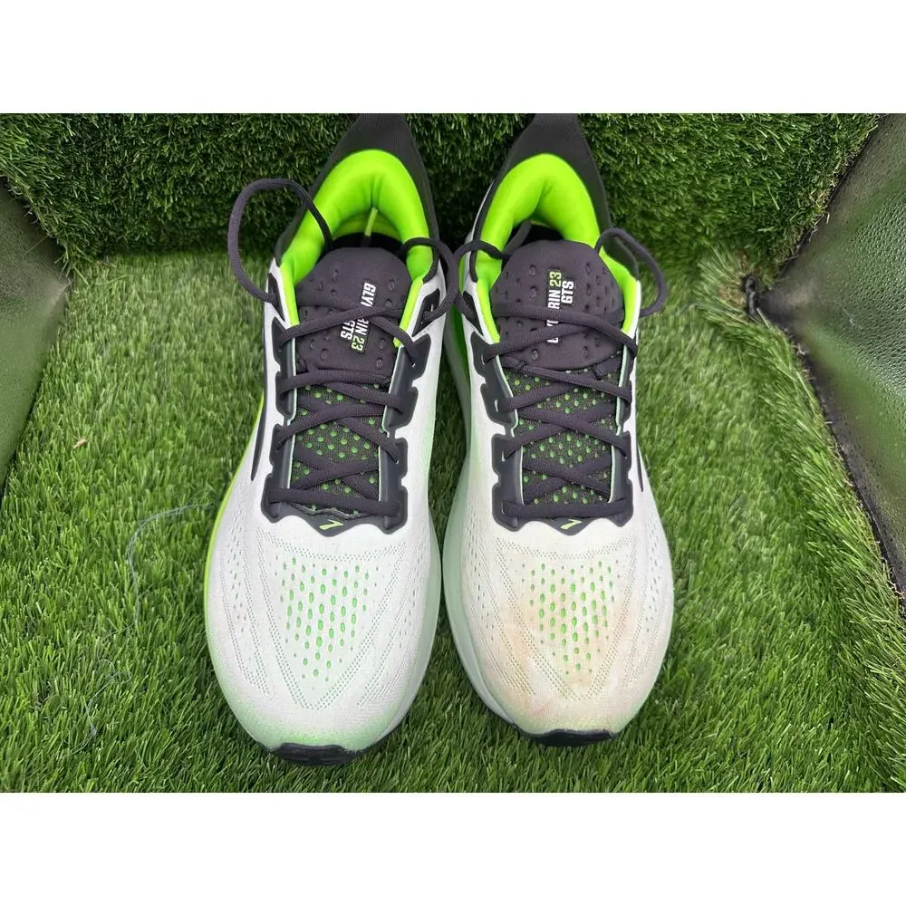 Brooks Glycerin GTS 23 1105031D154 Athletic Sneaker Men's 12D White Knit Jogging
